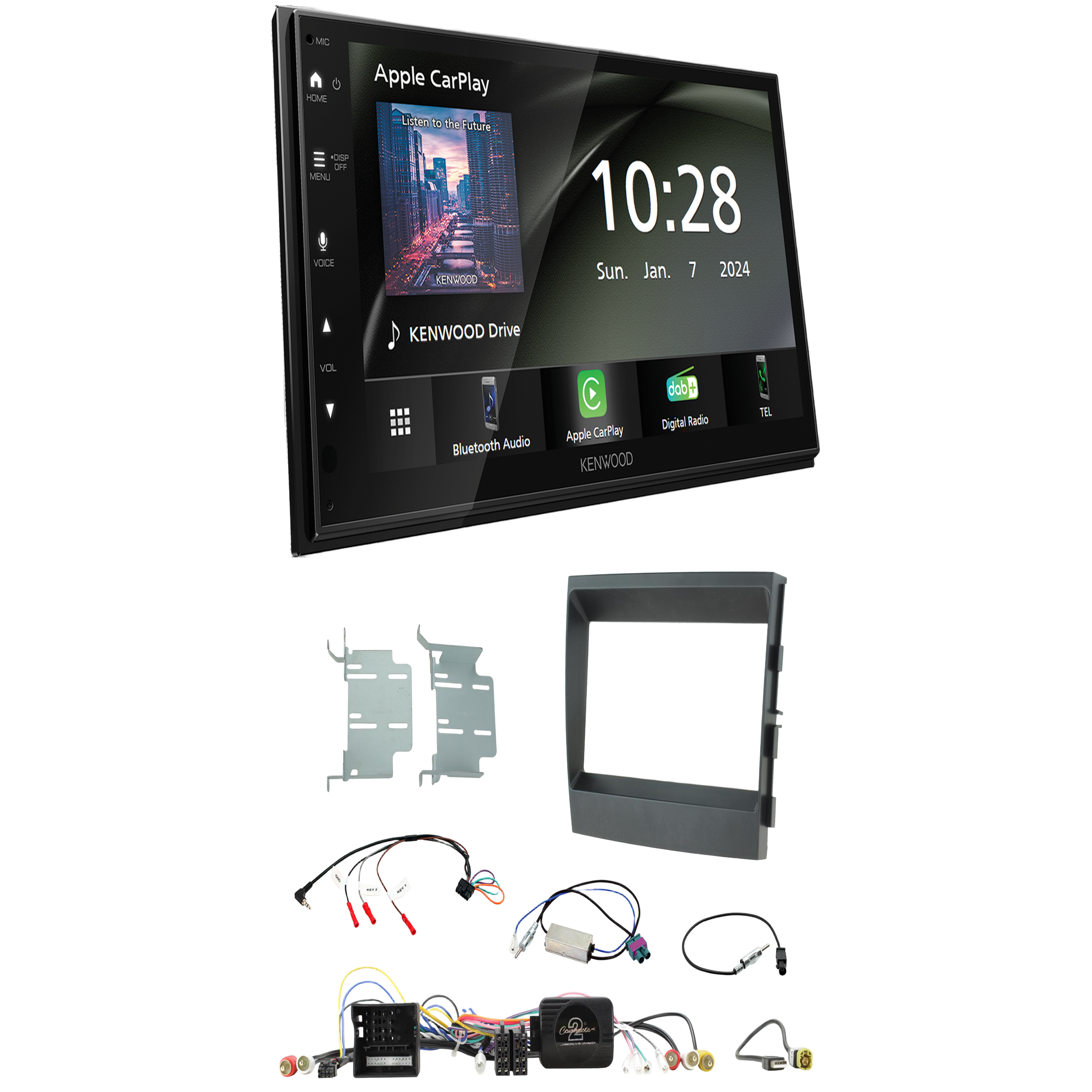 Kenwood DMX6523DABS Radio DAB+ With Fitting Kit For Porsche Panamera 2009-2016