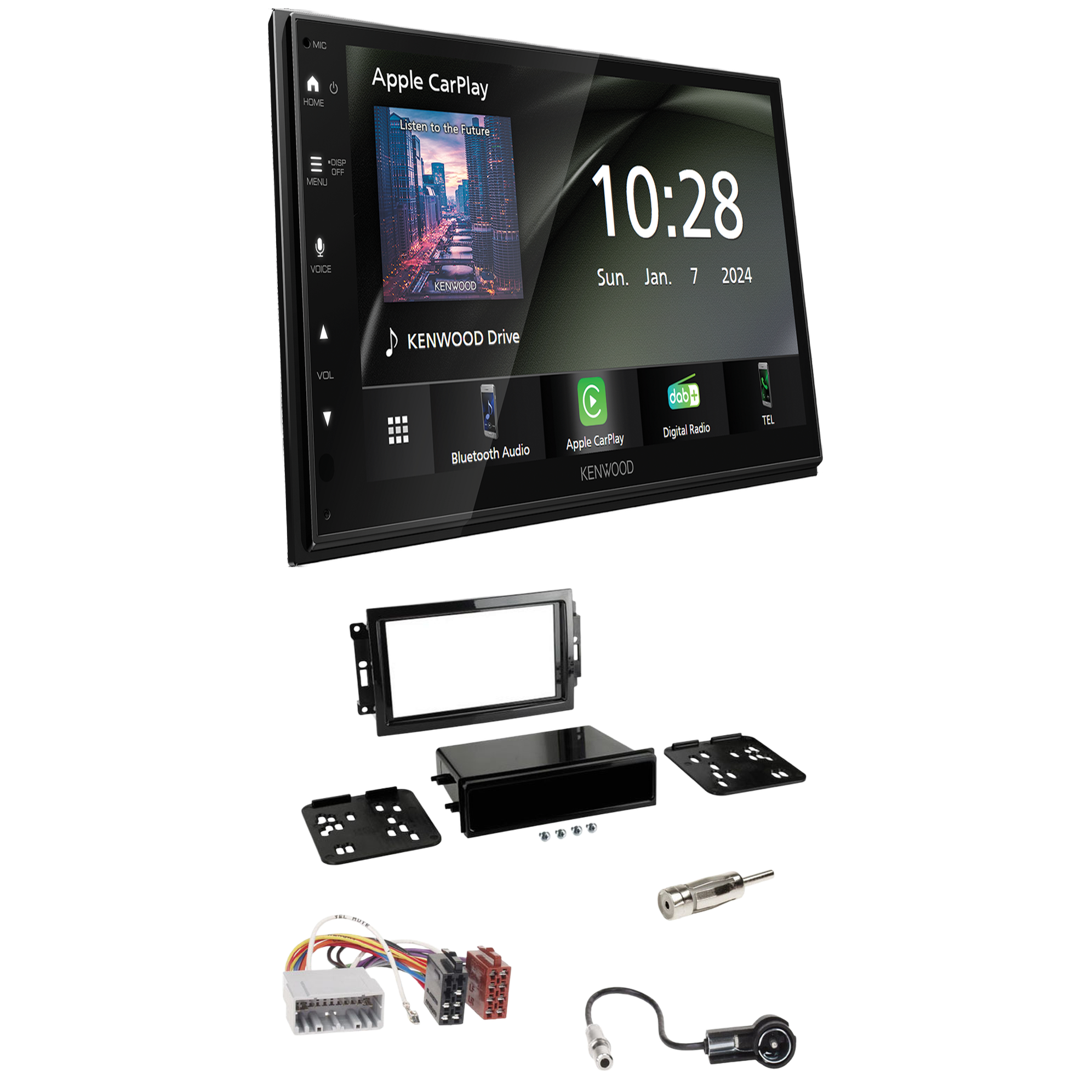 Kenwood DMX6523DABS Radio DAB + with installation kit for Chrysler 300 C (LX) 2005 onwards