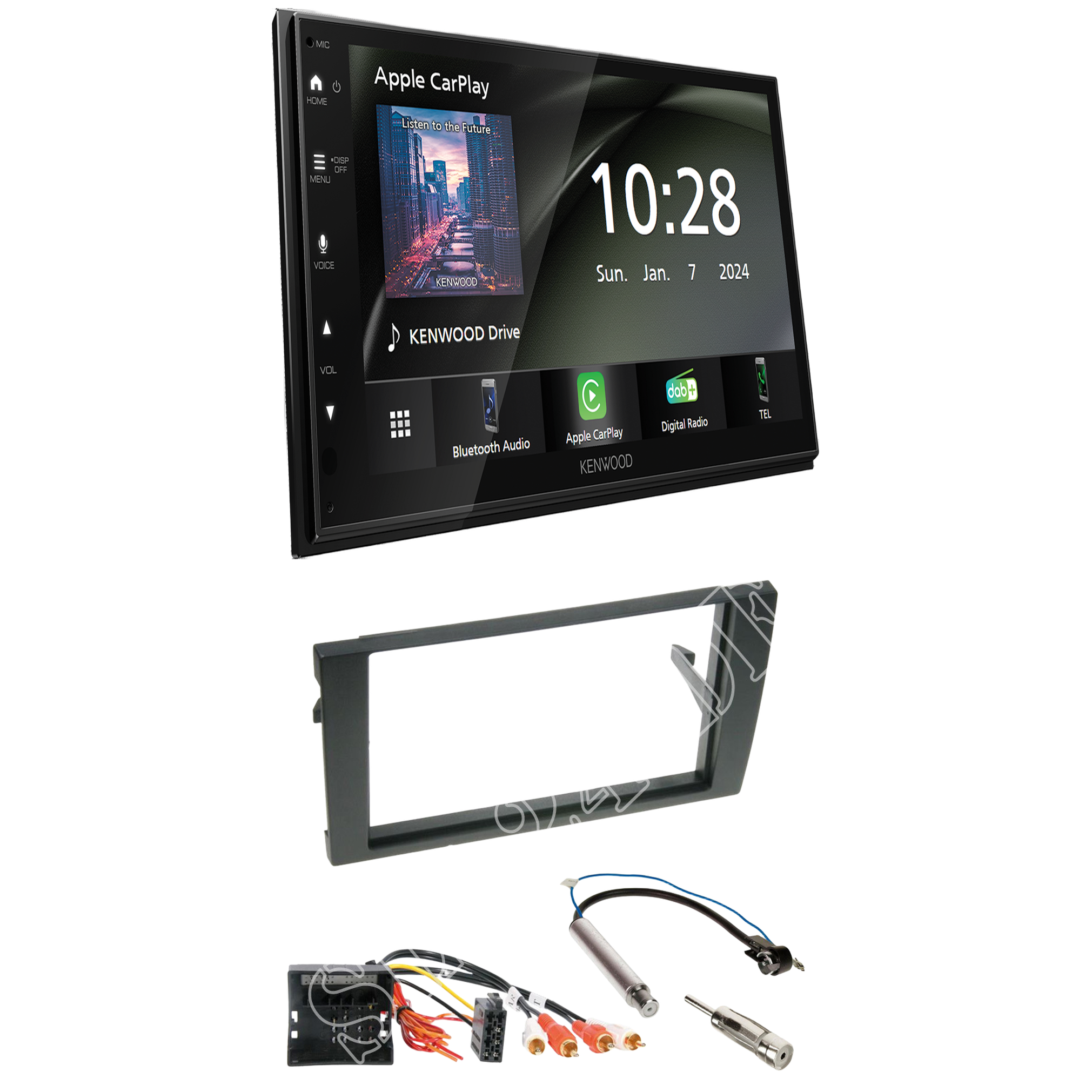 Kenwood DMX6523DABS radio DAB + with installation kit for Audi A4 (B7) from 2006