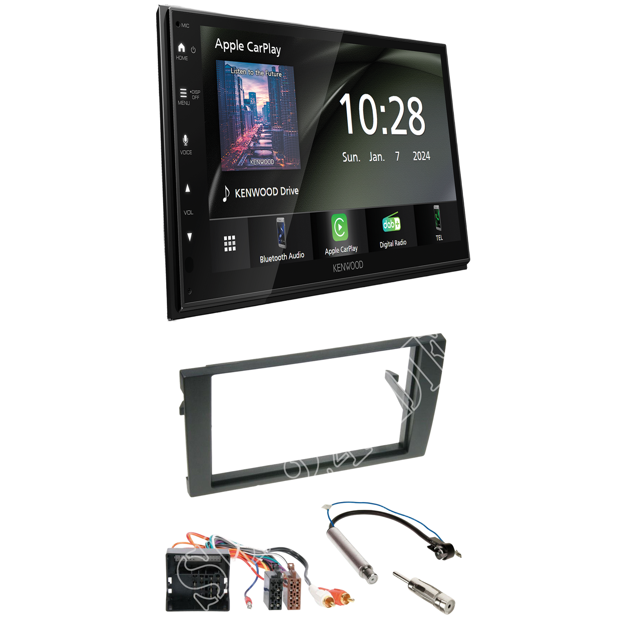 Kenwood DMX6523DABS radio DAB + with installation kit for Audi A4 (B7) from 07/2006