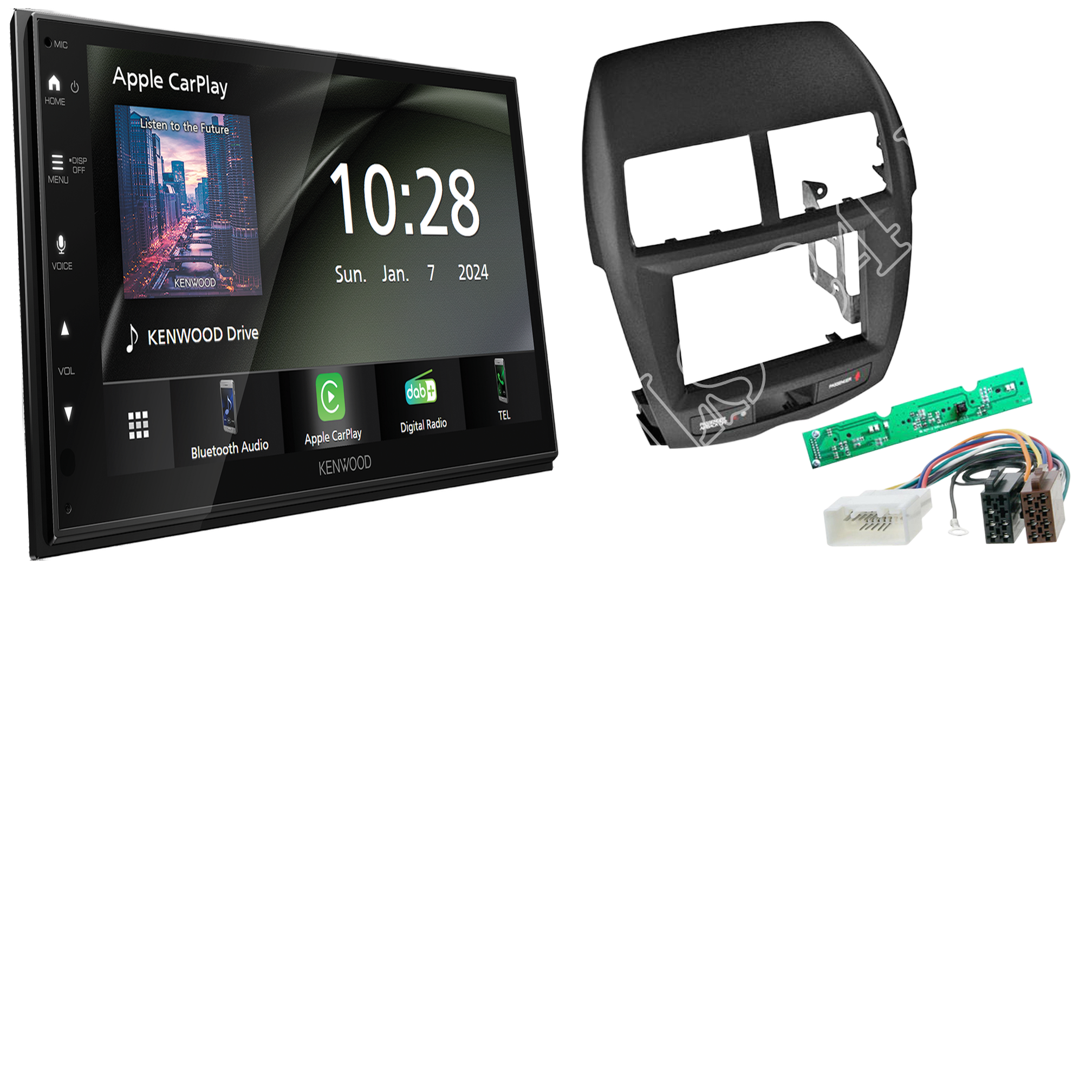 Kenwood DMX6523DABS Radio DAB + Bluetooth with installation kit for Mitsubishi ASX