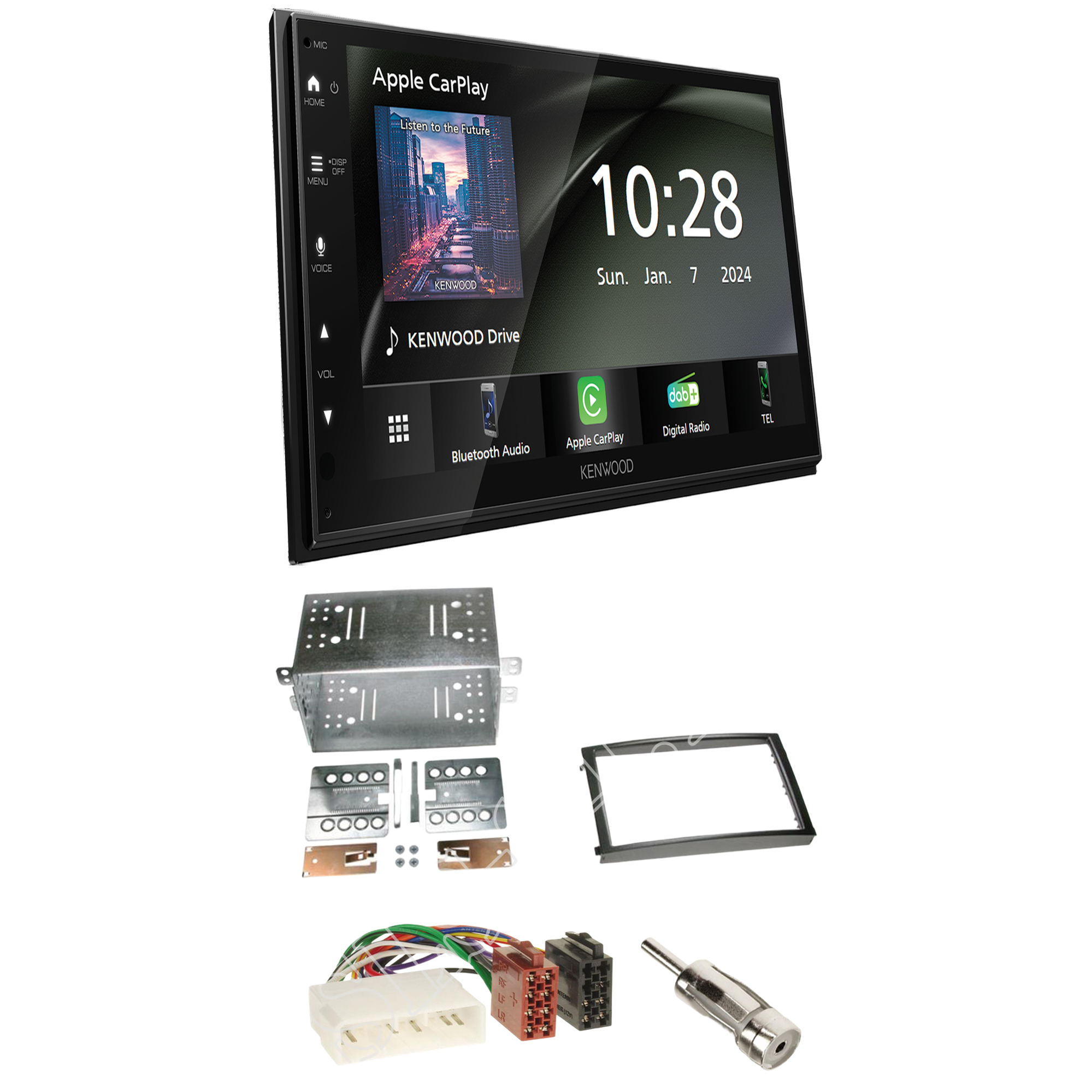 Kenwood DMX6523DABS Radio DAB + with installation kit for SsangYong Rexton II (RJ)
