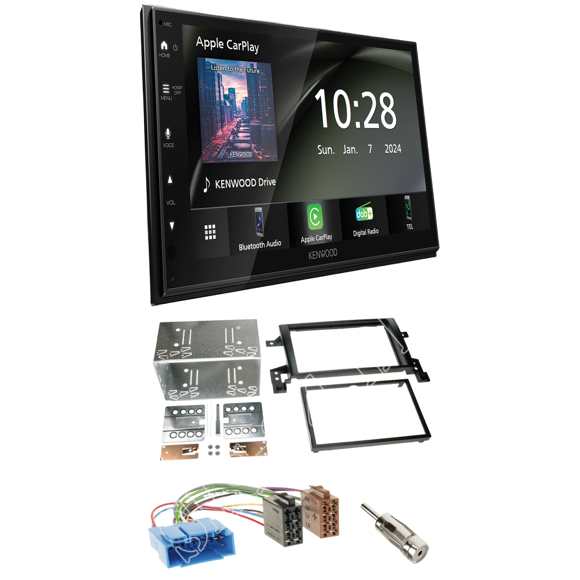 Kenwood DMX6523DABS Radio DAB + with installation kit for Suzuki Grand Vitara (JT)