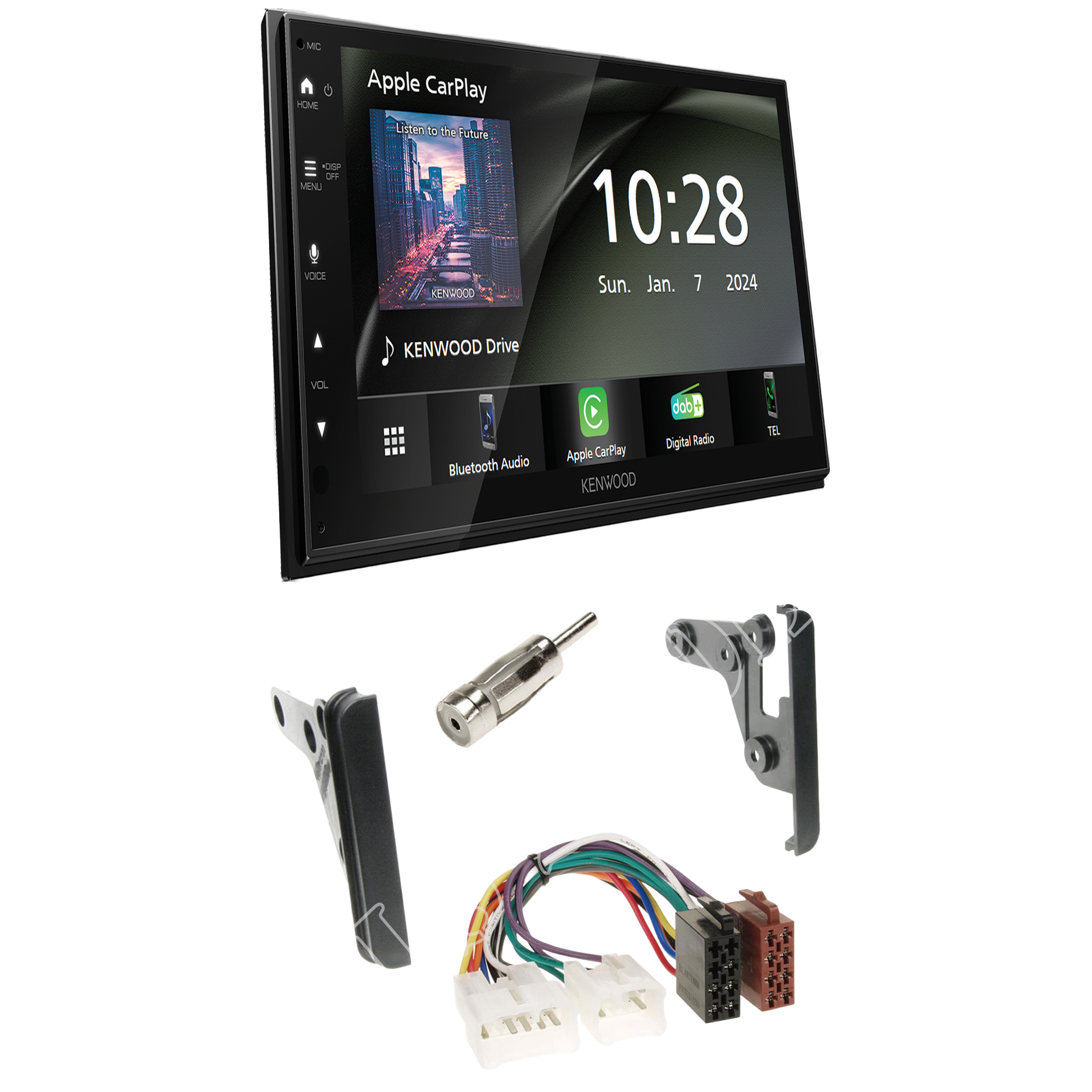 Kenwood DMX6523DABS Radio DAB + CarPlay with installation kit for Toyota RAV4