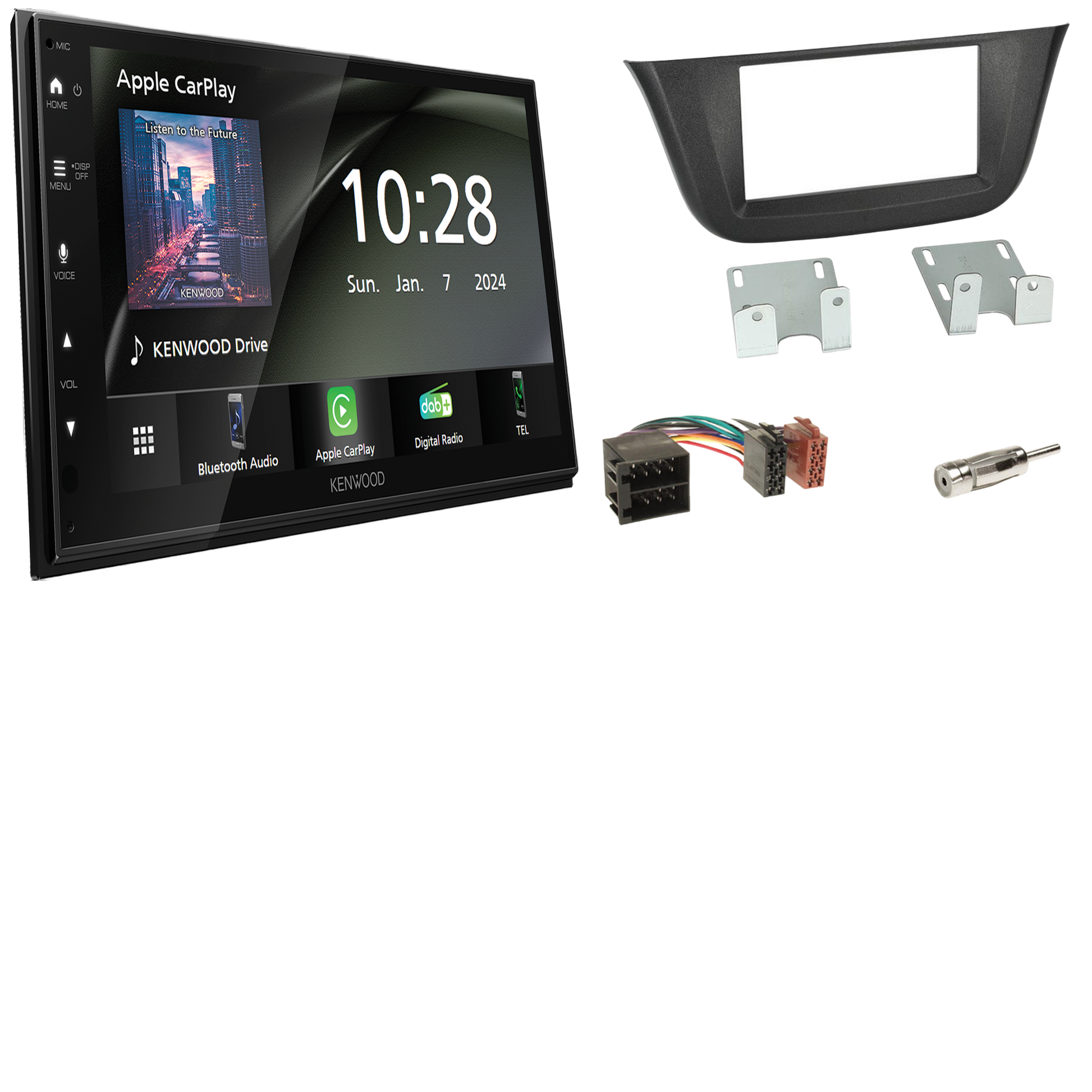 Kenwood DMX6523DABS Radio DAB + CarPlay with installation kit for Iveco Daily (VI)