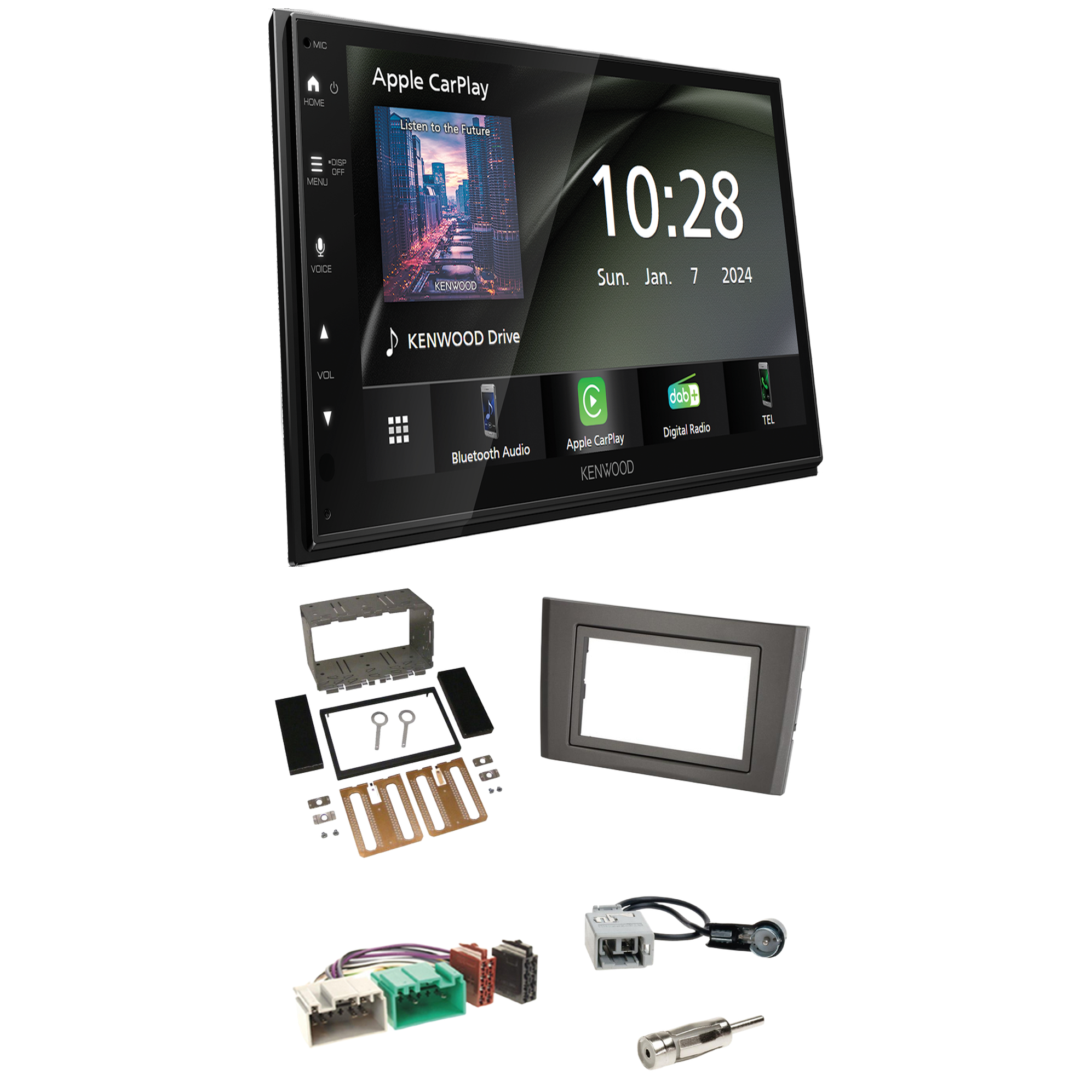 Kenwood DMX6523DABS Radio DAB+ With Fitting Kit For Volvo XC90 (C Facelift)